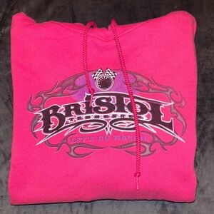 VTG Y2K Bristol Tennessee Flames Racing Graphic Hoodie Grunge XL FREE SHIPPING